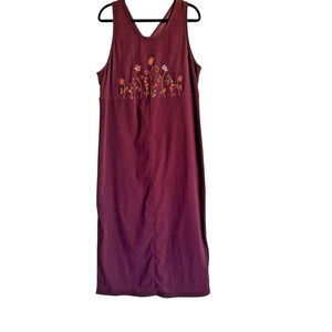 Amanda Smith Petite Sz PL Maxi Dress‎ Embroidered Floral Feminine Cottagecore